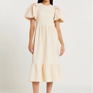 River Island Beige Midi Dress